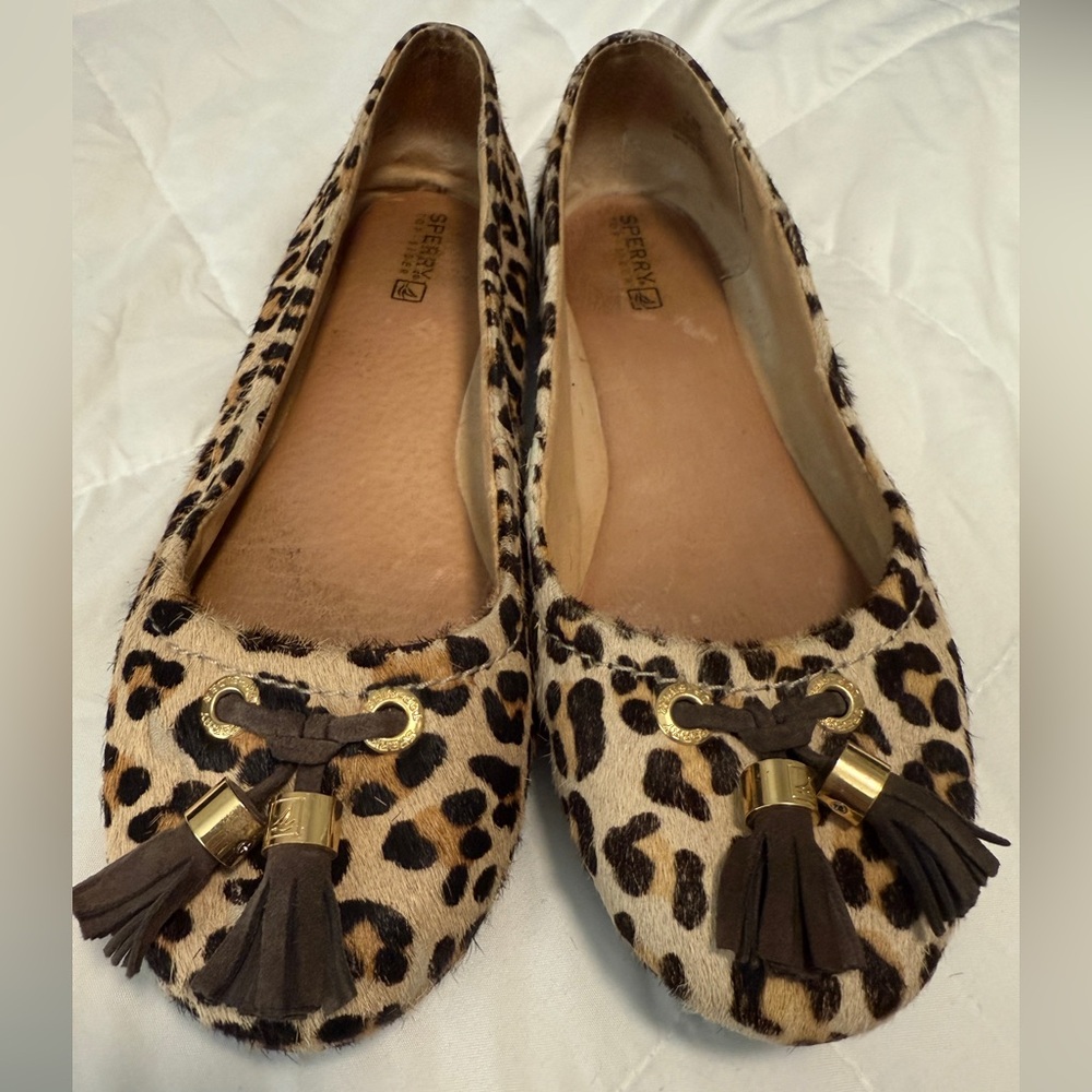 Sperry Flats - Dress Flats Leopard Cheetah Animal Print Size 7.5